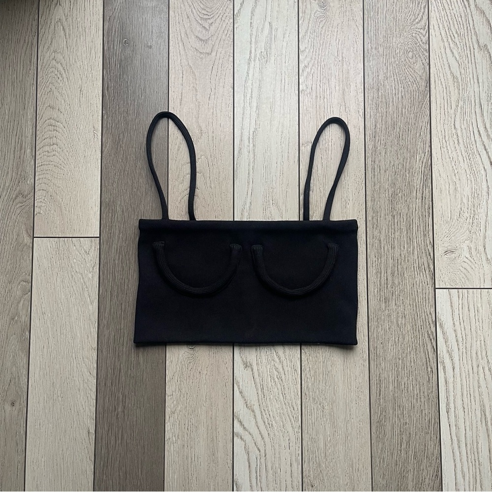 Orseund Iris Black Knit Top Corset